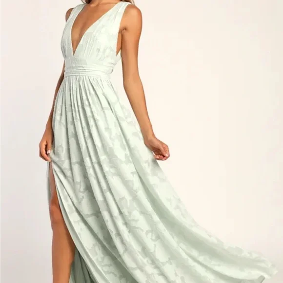 Lulus Sage Green Floral Maxi Dress - Picture 2 of 11